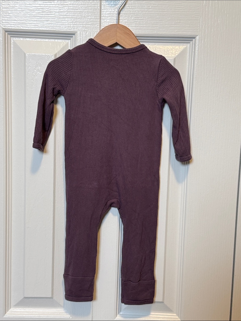 Kyte Ribbed Ruffle Zipper Romper - Picture 2 of 3